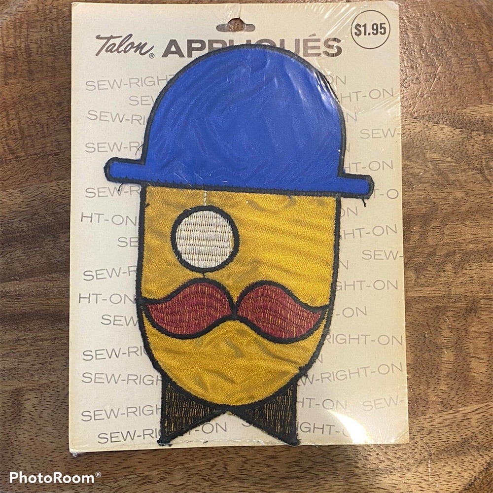 Steampunk Style Talon Applique Vintage Mustache Monocle Top Hat Sewing Sew On